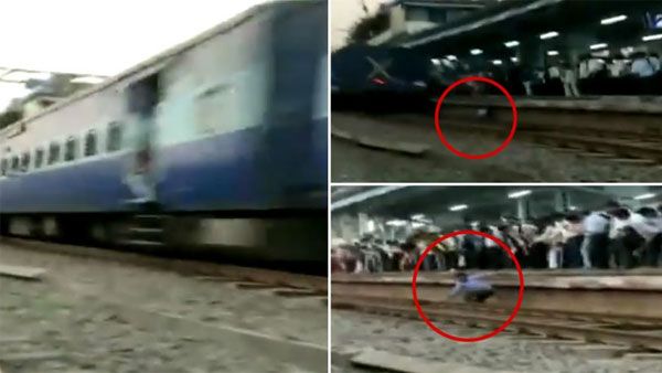 WATCH video of man who miraculously escape death after being stuck between platform and train