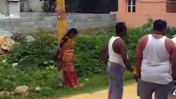 Watch: Woman tied to pole, thrashed by villagers for not returning loan