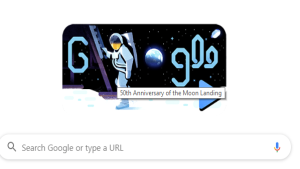 Google Doodle celebrates 50th anniversary of Moon landing