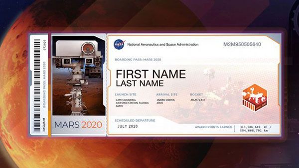 Now, NASA gives you an opportunity to send your name to Mars