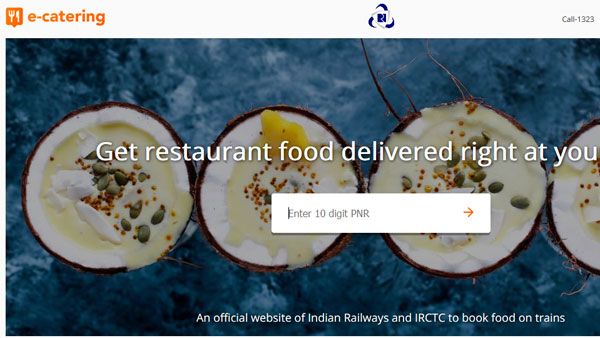 How to book a meal on IRCTC E-catering Official Website?