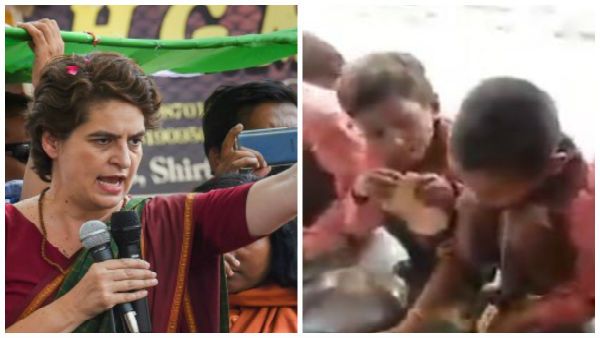 UP school gives roti and salt to children at mid-day-meal, Priyanka tweets