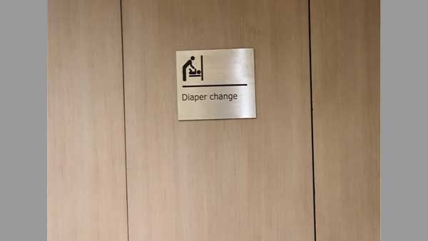 This picture of Diaper changing room in men's loo at B'luru airport is winning the internet