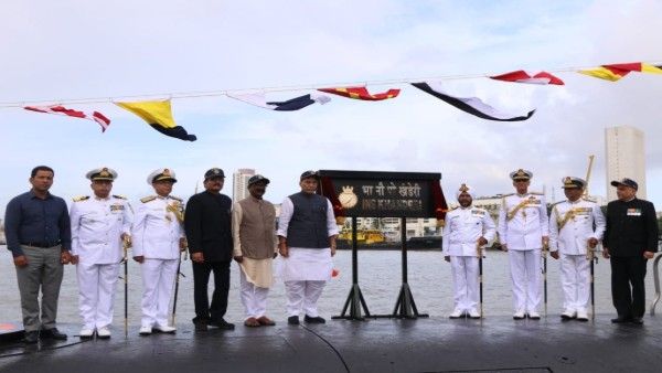 Rajnath Singh commissions the 2nd Kalvari-class Submarine INS Khanderi