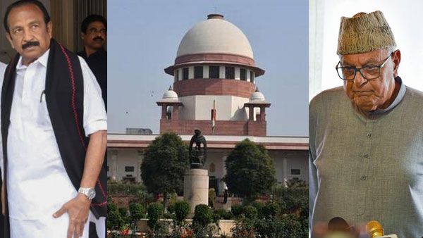 Kashmir related pleas to be heard by 5 judge Bench: SC rejects Vaiko’s petition on Farooq Abdullah