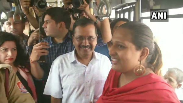 Kejriwal boards buses to get feedback about free-ride scheme