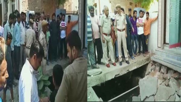WATCH VIDEO: 2 injured after footpath built over a drain collapses