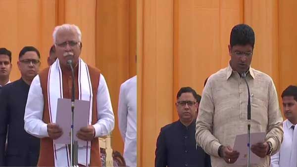 UPDATES: PM Modi wishes Khattar, Dushyant Chautala after oath-taking ceremony