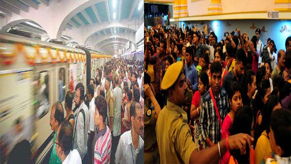 Kolkata metro railway records 9.28 lakh commuters count on Mahapanchami