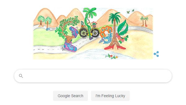 Google doodle celebrates Children's Day with a 'Walking Tree'