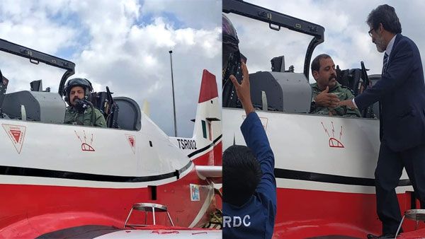 IAF chief Bhadauria flies 'Made in India' HTT-40 aircraft in HAL Bengaluru