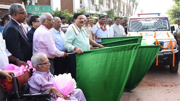 NALCO dedicates 5 more BOVs and donates PCR mobile van at Puri