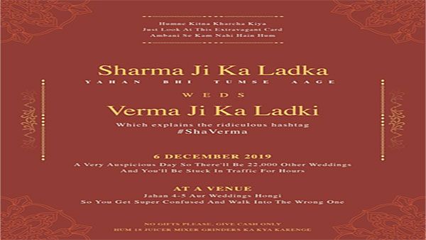 This 'Honest' wedding card will make you laugh out loud as it pokes fun at Desi shaadi stereotypes