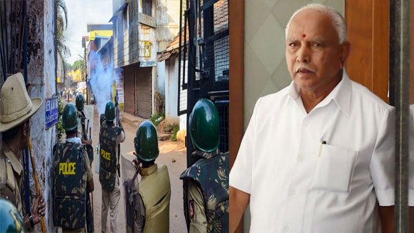 Yediyurappa visits trouble-hit Mangaluru, curfew to be relaxed for 3 hours