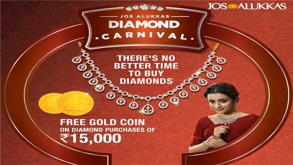 Now buy finest quality diamonds at Jos Alukkas' Diamond Carnival