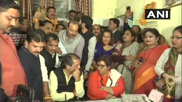 Pragya Thakur demands FIR against Cong MLA over threat to burn her