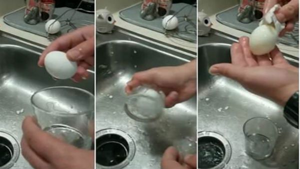 Man shows how to peel boiled egg in 10 seconds and the internet is losing its mind over this hack