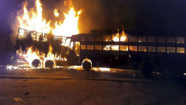 20 feared charred to death as bus catches fire after colliding with truck in UP's Kannauj