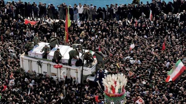56 killed in stampede at funeral for Qasem Soleimani