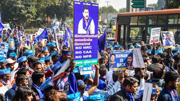 Bhim Army chief Chandrashekhar Azad leads ‘Arakshan Bachao’ march in Delhi