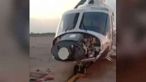 Man sits in front of SpiceJet flight which was about to take off; damages chopper