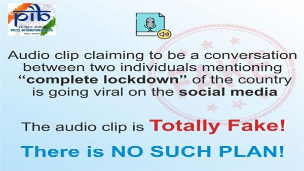 The audio clip speaking about an India lock down is fake: Do not forward it