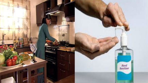 Why it is not a good idea to enter your kitchen after applying hand sanitiser