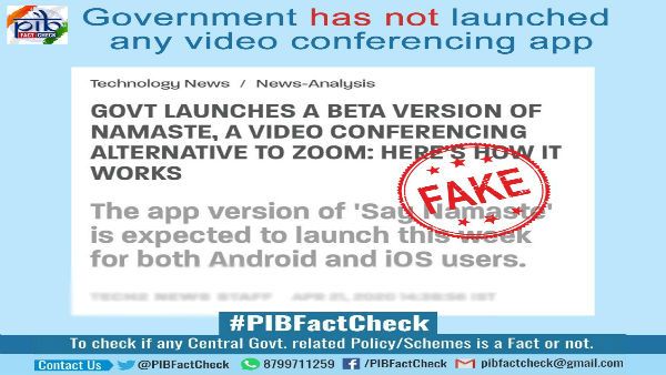 False: Govt has not launched beta version of ‘Namaste,’ an alternative to Zoom