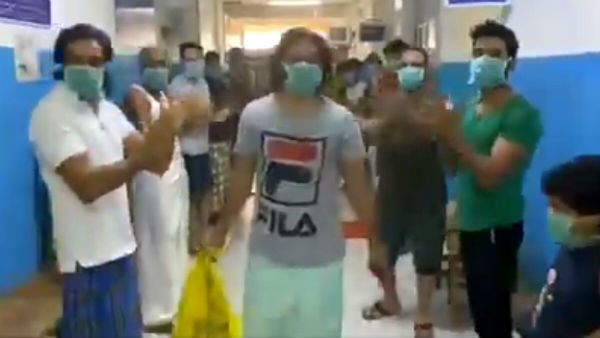 Viral video shows coronavirus survivor in Kerala cheered by Kasargod hospital staff