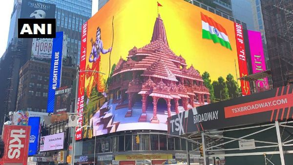 Ram Mandir digital billboard comes up in New York’s Times Square