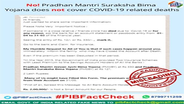 Fact check: Do PMSBY, PMJJBY give insurance cover for COVID-19 related deaths
