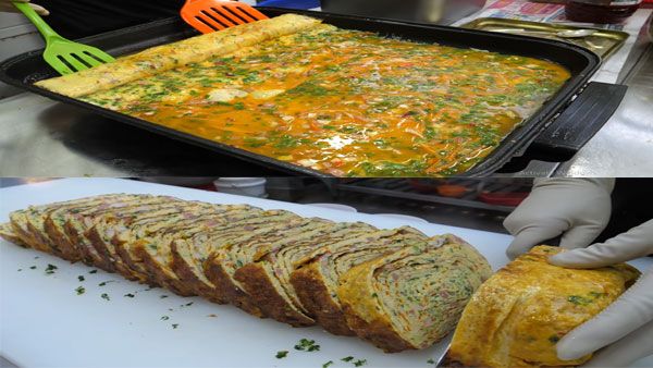 Watch: Korean chef cooking 'Gigantic omelette' with 60 eggs