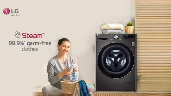 Give your clothes Germ-free wash with LG Steam Technology