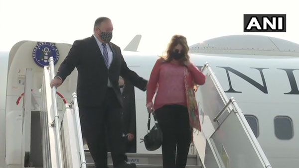 India-US 2+2 dialogue: Pompeo and his wife Susan arrive in Delhi amid China tensions
