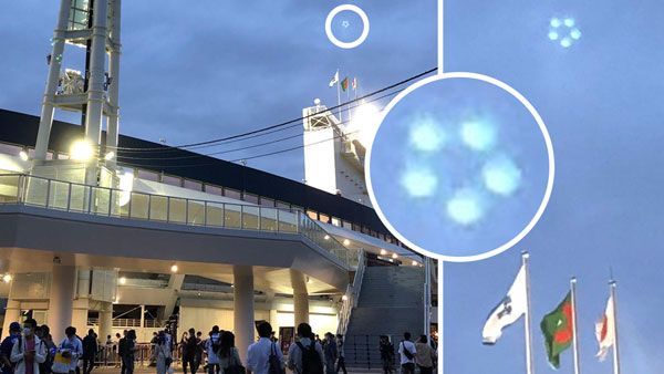 Fact check: Are they UFOs hovering over this stadium in Japan