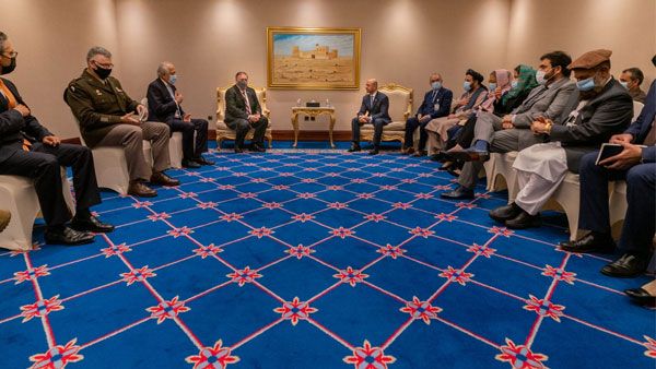 At Doha, Pompeo meets, Afghan, Taliban negotiators