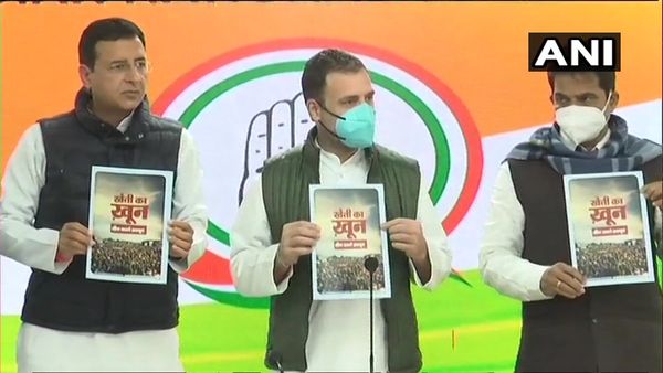 Rahul Gandhi releases booklet over Farm Laws at party headquarters in Delhi