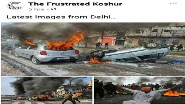 Fake: These images of cars burning are not from the Delhi mayhem of Jan 26