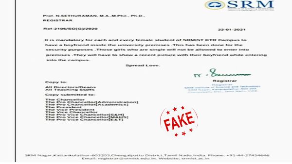 Fake: These colleges have not made it mandatory for girl students to have boyfriends