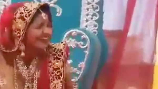 Fact check: The real story behind the laughing bride onstage