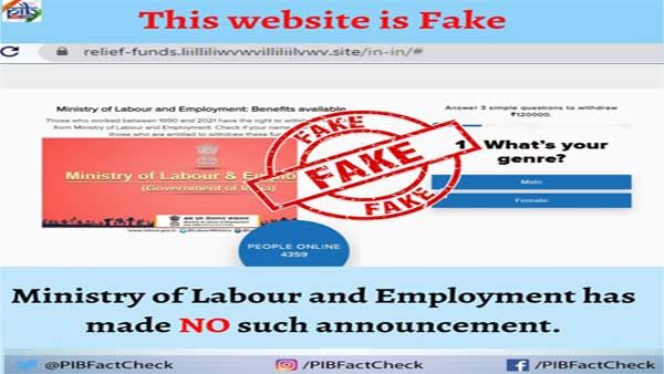 Fake: Govt is not giving Rs 1.2 lakh to employees who have worked between 1990-2021