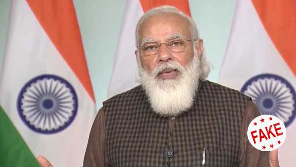 PM Narendra Modi to address the nation tonight at 8 pm is false news 