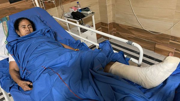Mamata Banerjee has injuries to her ankle, neck and right shoulder