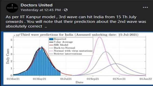 Fact check: Did IIT Kanpur predict that 3rd wave of COVID-19 will hit India by July 15