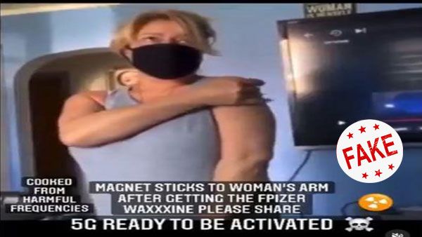 Fake: Your arm does not become magnetic after taking COVID-19 vaccine