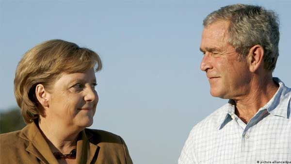 George W. Bush: Angela Merkel 'is not afraid to lead'