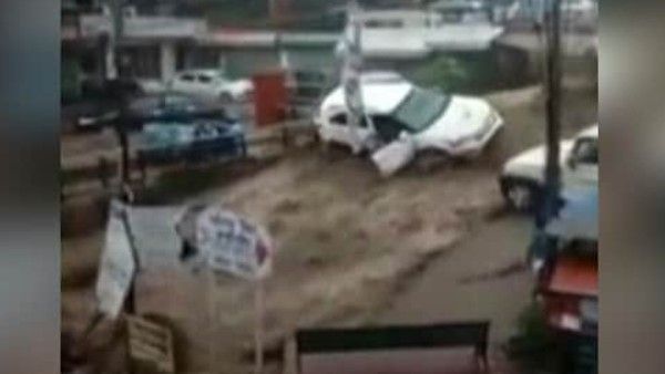 WATCH: Several cars swept away as Cloudburst triggers flash flood in Himachal’s Dharamshala
