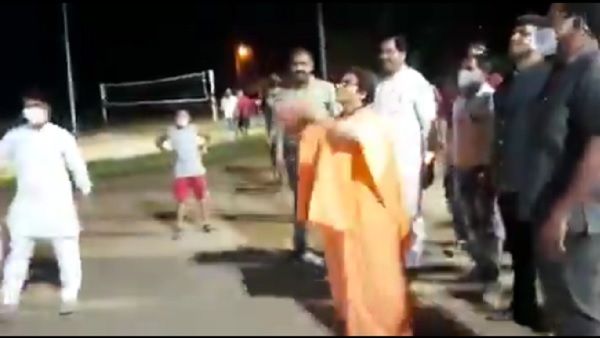 Video of Pragya Thakur playing basketball viral on social media; Congress wishes 'good health'
