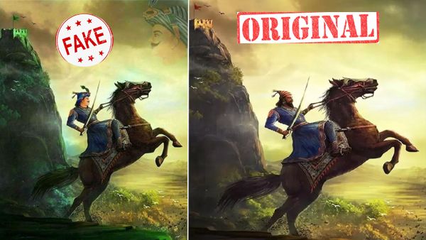 Morphed image of Chhatrapati Shivaji being shared as that of Tipu Sultan