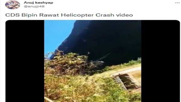 Unrelated video of Mi-17 crash landing shared as chopper crash which killed Gen Rawat